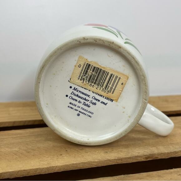 Tulip Tyme stoneware collection vintage floral coffee mugs cups 2 - Picture 7 of 9